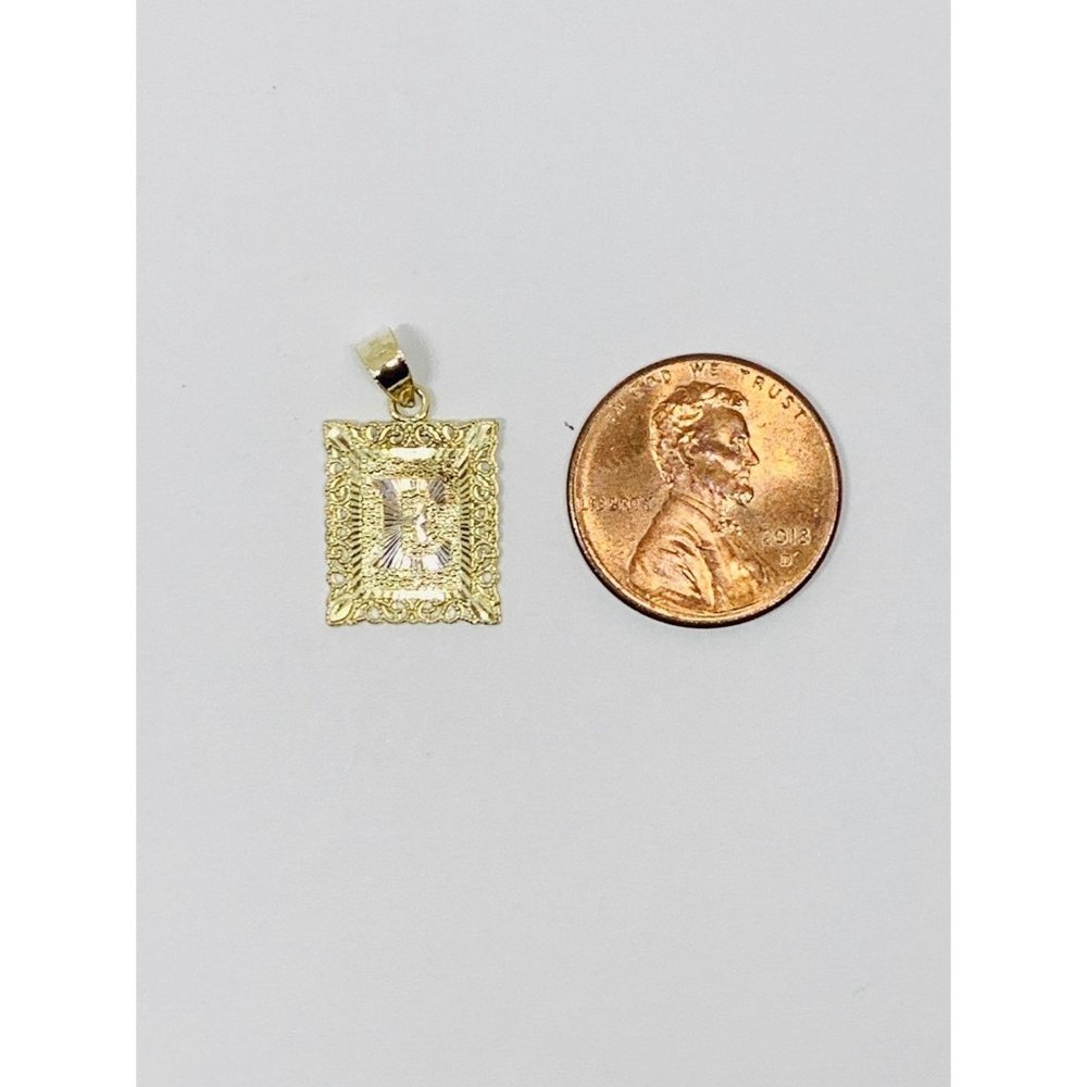 10k Solid Gold Small Initial E Charm - image 3